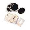 Oval Wooden Mini Chalkboard Signs AJEW-M035-01-5