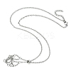 Tarnish Resistant 304 Stainless Steel Cable Chains Macrame Pouch Empty Stone Holder for Pendant Necklaces Making NJEW-TA00086-01-1