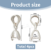 4Pcs 925 Sterling Silver Ice Pick Pinch Bails FIND-HS0002-08A-2