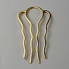 Brass Hair Combs Findings OHAR-WH0029-06G-1