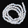 Electroplate Imitation Jade Glass Beads Strands X-GLAA-N023-4mm-01-2