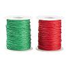 2 Roll Red & Green Waxed Cotton Thread Cords YC-LS0001-01-1