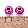 UV Plating Iridescent Transparent Acrylic European Beads OACR-E033-22-08-3