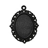 Electrophoresis Alloy Oval Pendant Cabochon Settings LS-X-PALLOY-Q304-50-NR-1