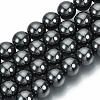 Non-Magnetic Synthetic Hematite Beads Strands X-G-Q892-8mm-1