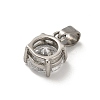 304 Stainless Steel with Clear Cubic Zirconia Charms STAS-G348-06P-2