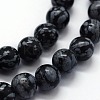 Natural Snowflake Obsidian Beads Strands G-I199-36-10mm-3
