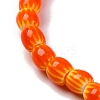 Handmade Lampwork Chevron Beads Strands LAMP-K041-01A-22-4