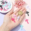 30Pcs 6 Colors Religion Opaque Resin Pendants RESI-CJ0003-46-5