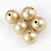 Matte Style Spray Painted Acrylic Beads X-ACRP-S669-10mm-02-1