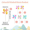 12Pcs 6 Colors Gradient Color Transparent Resin Big Pendants FIND-TA0004-66-3
