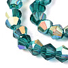 AB Color Plated Transparent Glass Beads Strands GLAA-G127-01-01G-4