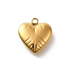 304 Stainless Steel Pendants STAS-V006-03G-06-1