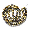 Electroplate Transparent Glass Beads Strands EGLA-A034-T8mm-O19-2