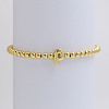 Brass Beaded Stretch Bracelets for Women FS-WG560D0-16-1