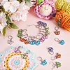 24Pcs 6 Colors Alloy Enamel Pendant Decorations HJEW-SC00046-4
