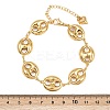 304 Stainless Steel Coffee Bean Link Chain Bracelets BJEW-D359-14B-G-4