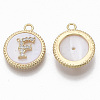 Brass Micro Pave Cubic Zirconia Pendants KK-T062-04F-NF-2