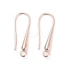 Eco-Friendly Brass Earring Hooks Findings KK-M157-03RG-NR-2