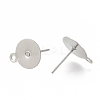 Non-Tarnish 304 Stainless Steel Stud Earring Settings STAS-T031-19-8mm-2