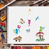Plastic Reusable Drawing Painting Stencils Templates DIY-WH0172-305-6