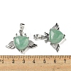 Natural Green Aventurine with Clear Cubic Zirconia Pendants G-G133-02P-25-3