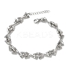 Hammered 304 Stainless Steel Link Chain Bracelets for Women BJEW-D466-07P-2