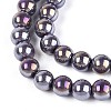 Electroplate Opaque Glass Beads Strands GLAA-T032-P8mm-AB15-3