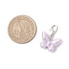 Opaque Acrylic Imitation Pearl Butterfly Pendant Decorations HJEW-JM03919-01-3