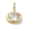Brass Pave Cubic Zirconia Pendants CU-CBA6980-07G-D-1