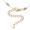 Handmade 3MM Faceted Round Gemstone Beads & 316 Stainless Steel Round Link Chain Bracelet Making AJEW-JB01553-5