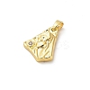 Brass Micro Pave Cubic Zirconia Pendants KK-M314-11G-2