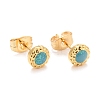 304 Stainless Steel Enamel with Glitter Stud Earrings EJEW-B009-25G-2