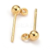 304 Stainless Steel Ball Post Stud Earring Findings LS-X-STAS-Z035-01G-E-2