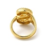 Letter Brass Micro Pave Clear Cubic Zirconia Open Cuff Ring for Women RJEW-N046-03S-G-3