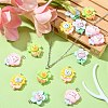 40Pcs 4 Styles Opaque Resin Pendants RESI-CJ0002-85-6