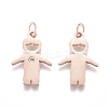 316 Surgical Stainless Steel Pendants STAS-L242-03RG-2