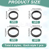 4Pcs 4 Styles Stainless Steel Grooved Finger Ring Settings STAS-LP0001-43EB-04-2