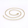 304 Stainless Steel Cable Chain Necklaces NJEW-P226-02G-01-1