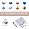 16 Strands 8 Colors Electroplate Transparent Glass Beads Strands EGLA-CD0001-04-3