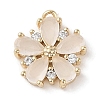 Brass Micro Pave Cubic Zirconia Charms KK-G491-26G-05-1