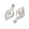 304 Stainless Steel Rhinestone Pendants STAS-L308-10P-2