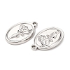 304 Stainless Steel Pendants STAS-I358-12P-04-2