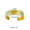 304 Stainless Steel Enamel Fish Cuff Bangles for Women WGD6EEA-02-1