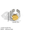 Ocean 304 Stainless Steel Cuff Open Rings FS-WG68FEB-05-1