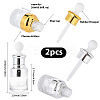 2Pcs 2 Colors Empty Glass Dropper Bottles MRMJ-DJ0001-37A-2