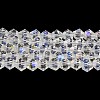 Transparent Electroplate Glass Beads Strands EGLA-A039-T4mm-L13-1