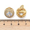 Brass Micro Pave Clear Cubic Zirconia Clip-on Earrings EJEW-H154-11B-G-5