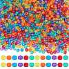 1200Pcs 6 Colors Transparent Plastic Beads KY-SZ0001-55-1