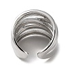 Rack Plating Brass Criss Cross Open Cuff Rings RJEW-K249-07P-3
